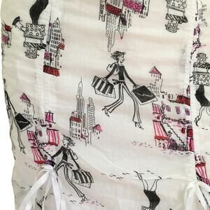 VTG RUBBER DUCKY Lightweight Skirt  French Girl City Scene Shopping  SZ 6